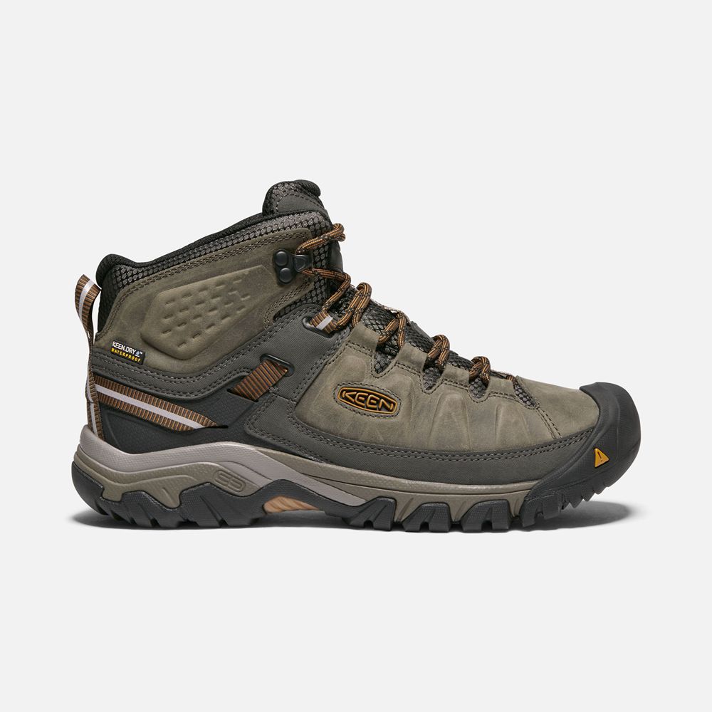 Bottes de Randonnée Keen Homme Vert Olive/Noir | Targhee Iii Waterproof Mid Wide | CAQKG-8693